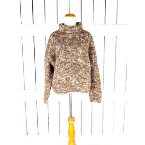 Vintage Gina Fiori chunky wool knit pullover turtleneck sweater